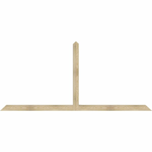 Ekena Millwork Portland Rough Sawn Timber Gable Bracket, Douglas Fir, 108"W x 49"H x 4"D x 4"F, 11/12 Pitch GBW108X49X0404POR00RDF - main